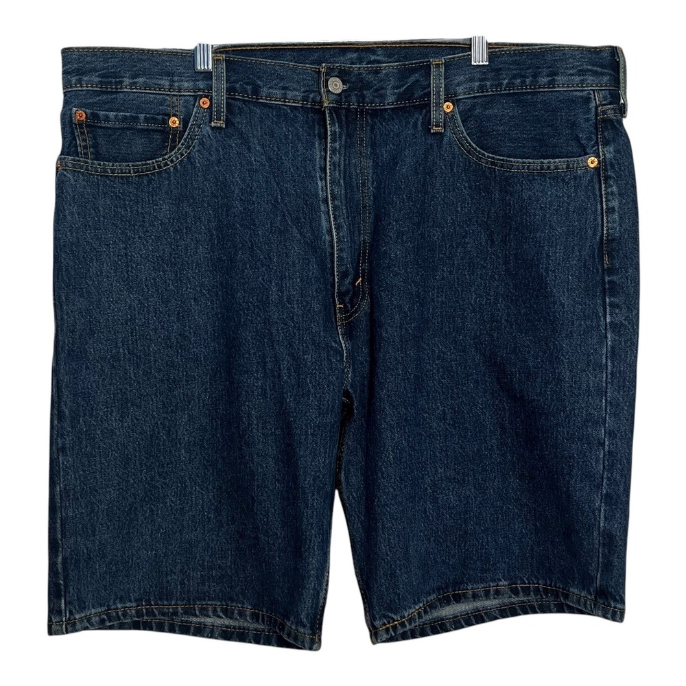 Levi's 405 Denim‎ Shorts Mens W42 L Dark Wash Blue Jean Shorts